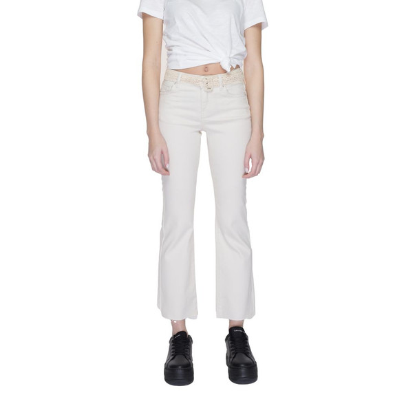 Beige Cotton Bootcut Jean Beige Cotton Bootcut Jean