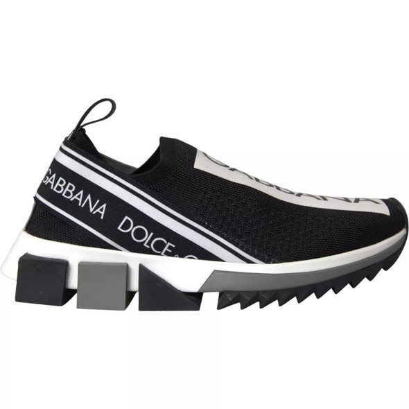 Dolce & Gabbana Black White Slip On Sorrento Sneakers Shoes Dolce & Gabbana Black White Slip On Sorrento Sneakers Shoes