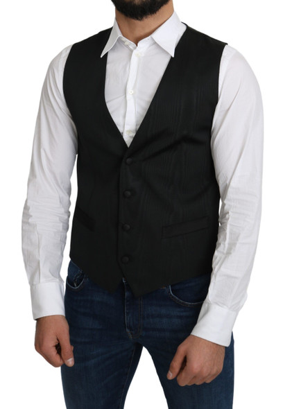 Gray 100% Silk Formal Coat Vest Gray 100% Silk Formal Coat Vest