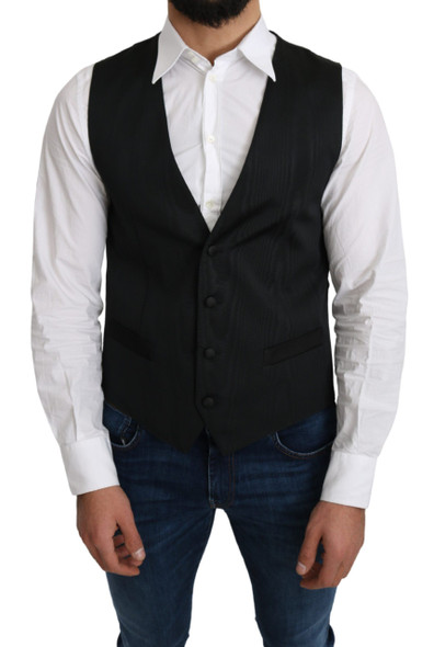 Gray 100% Silk Formal Coat Vest Gray 100% Silk Formal Coat Vest