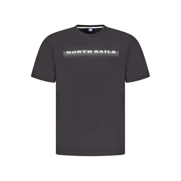 North Sails Black Cotton Men TShirt North Sails Black Cotton Men TShirt