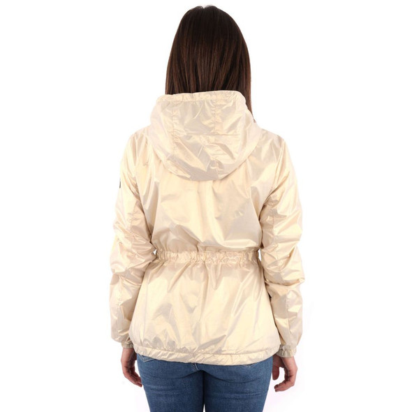 Yes Zee Beige Nylon Jackets & Coat Yes Zee Beige Nylon Jackets & Coat