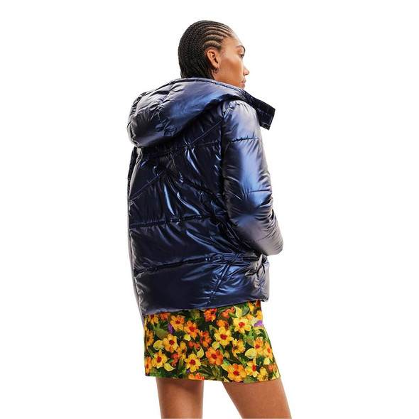 Blue Polyamide Jackets & Coat DE12051200010RO Blue Polyamide Jackets & Coat DE12051200010RO