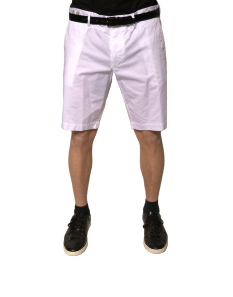 Dolce & Gabbana White Chinos Cotton Stretch Casual Shorts Dolce & Gabbana White Chinos Cotton Stretch Casual Shorts