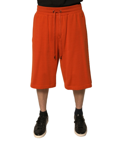 Dolce & Gabbana Orange Cotton Blend Men Bermuda Shorts Dolce & Gabbana Orange Cotton Blend Men Bermuda Shorts