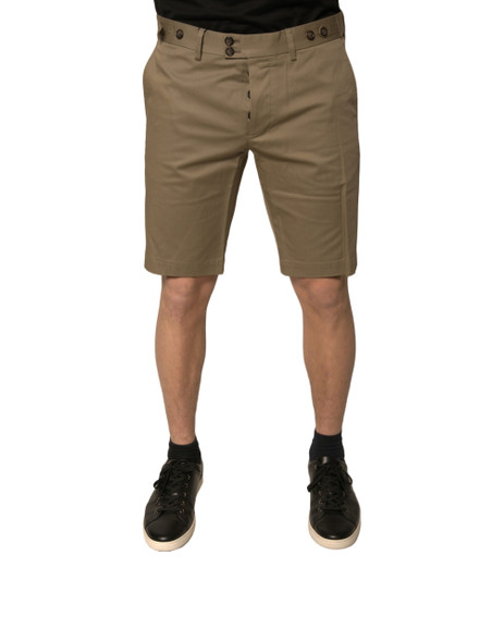 Dolce & Gabbana Brown Chino Cotton Stretch Casual Shorts Dolce & Gabbana Brown Chino Cotton Stretch Casual Shorts