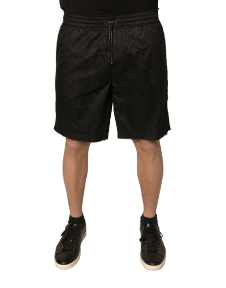 Dolce & Gabbana Black Polyester Jersey Mid Waist Shorts Dolce & Gabbana Black Polyester Jersey Mid Waist Shorts