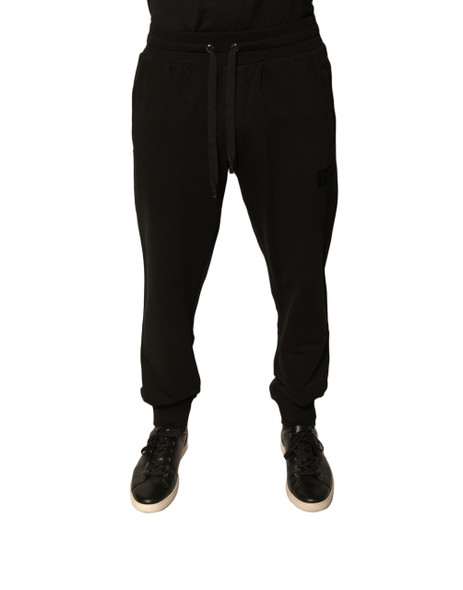 Dolce & Gabbana Black Cotton Jogger Men Sweatpants Pants Dolce & Gabbana Black Cotton Jogger Men Sweatpants Pants
