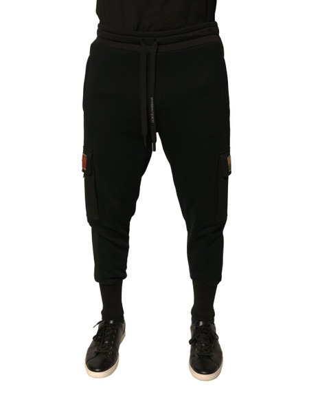 Dolce & Gabbana Black Cotton Jogger Cargo Sweatpants Pants Dolce & Gabbana Black Cotton Jogger Cargo Sweatpants Pants