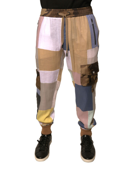 Multicolor Patchwork Jogger Sweatpants Pants Multicolor Patchwork Jogger Sweatpants Pants