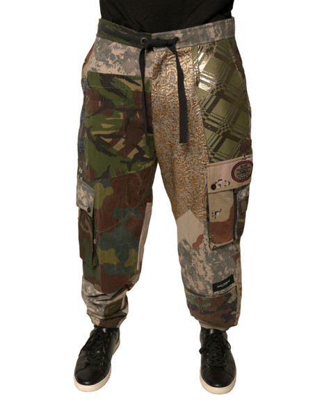 Dolce & Gabbana Multicolor Patchwork Men Jogger Pants Dolce & Gabbana Multicolor Patchwork Men Jogger Pants