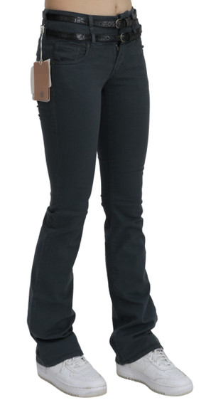 John Galliano Gray Mid Waist Slim Flared Denim Trouser Jeans John Galliano Gray Mid Waist Slim Flared Denim Trouser Jeans