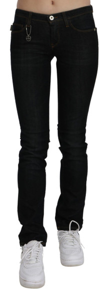 Costume National Black Mid Waist Skinny Denim Cotton Jeans Costume National Black Mid Waist Skinny Denim Cotton Jeans