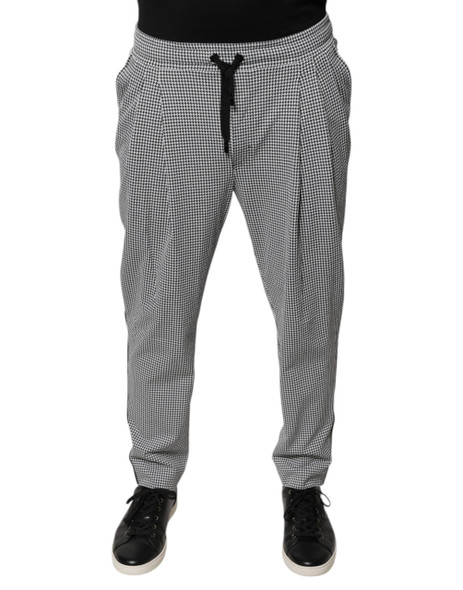 Dolce & Gabbana Black White Houndstooth Skinny Dress Pants Dolce & Gabbana Black White Houndstooth Skinny Dress Pants