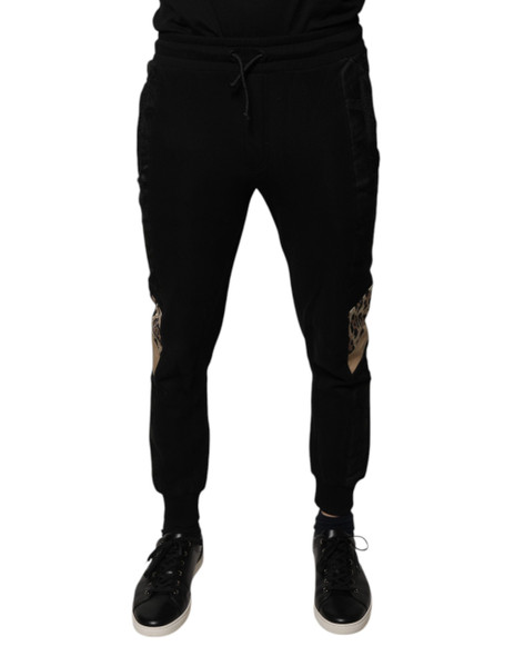 Dolce & Gabbana Black Leopard Slim Fit Jogger Pants Dolce & Gabbana Black Leopard Slim Fit Jogger Pants