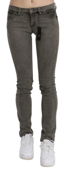 Costume National Gray Low Waist Skinny Denim Cotton Jeans Costume National Gray Low Waist Skinny Denim Cotton Jeans
