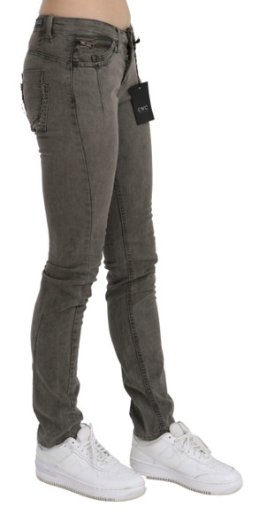 Gray Low Waist Skinny Denim Cotton Jeans Gray Low Waist Skinny Denim Cotton Jeans
