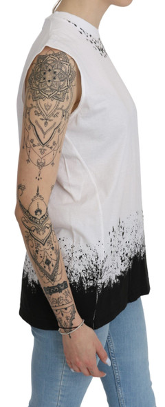 White Sleeveless T-shirt Tank Cotton Top White Sleeveless T-shirt Tank Cotton Top