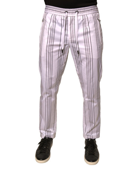 White Stripe Cotton Dress Skinny Pants White Stripe Cotton Dress Skinny Pants