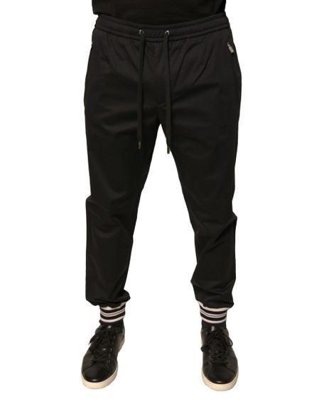 Dolce & Gabbana Black Cotton Stretch Jogger Sweatpants Pants Dolce & Gabbana Black Cotton Stretch Jogger Sweatpants Pants