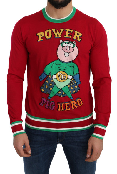 Red Wool Silk Pig of the Year Sweater Red Wool Silk Pig of the Year Sweater
