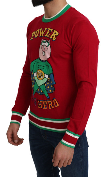 Red Wool Silk Pig of the Year Sweater Red Wool Silk Pig of the Year Sweater