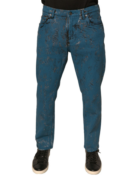 Dolce & Gabbana Blue Logo Cotton Stretch Skinny Denim Jeans Dolce & Gabbana Blue Logo Cotton Stretch Skinny Denim Jeans