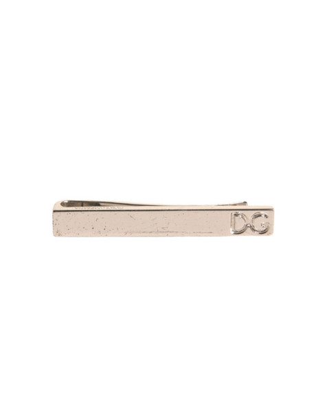 Silver Tone Brass Logo Branded Tie Clip Bar Silver Tone Brass Logo Branded Tie Clip Bar