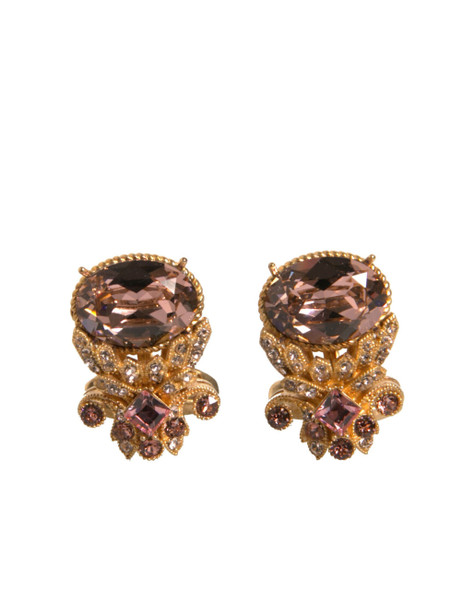 Gold Tone 925 Sterling Silver Crystal Cufflink Gold Tone 925 Sterling Silver Crystal Cufflink