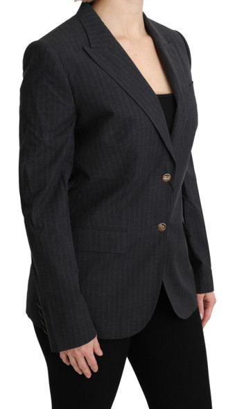 Dolce & Gabbana Gray Single Breasted Blazer Cotton Jacket Dolce & Gabbana Gray Single Breasted Blazer Cotton Jacket