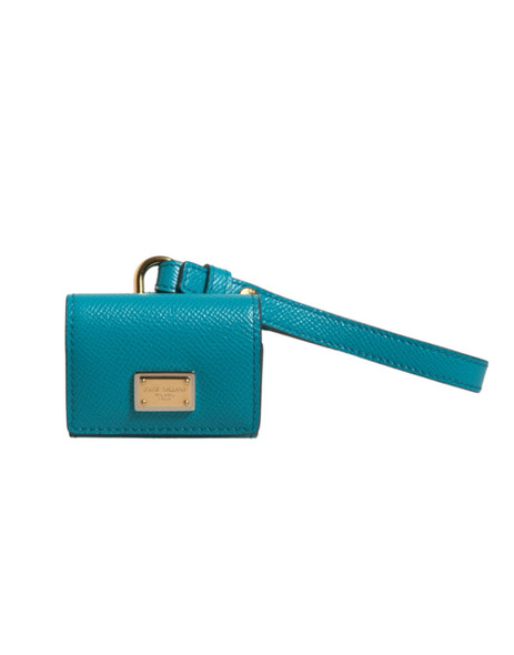 Green Logo Plaque Leather Gold Metal Strap Airpods Case Green Logo Plaque Leather Gold Metal Strap Airpods Case