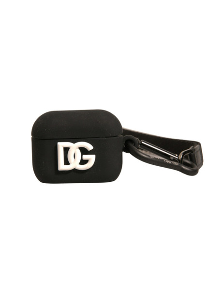 Black Silicone Rubber Logo Embossed Airpods Case Black Silicone Rubber Logo Embossed Airpods Case