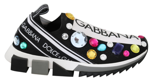 Black Multicolor Crystal Sneakers Shoes Black Multicolor Crystal Sneakers Shoes