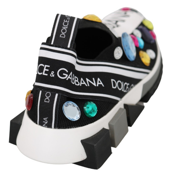 Black Multicolor Crystal Sneakers Shoes Black Multicolor Crystal Sneakers Shoes