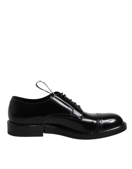 Dolce & Gabbana Black Patent Leather Derby Lace Up Formal Dress Shoes Dolce & Gabbana Black Patent Leather Derby Lace Up Formal Dress Shoes