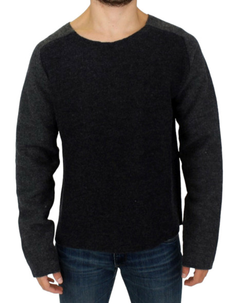 Costume National Gray wool crewneck sweater Costume National Gray wool crewneck sweater