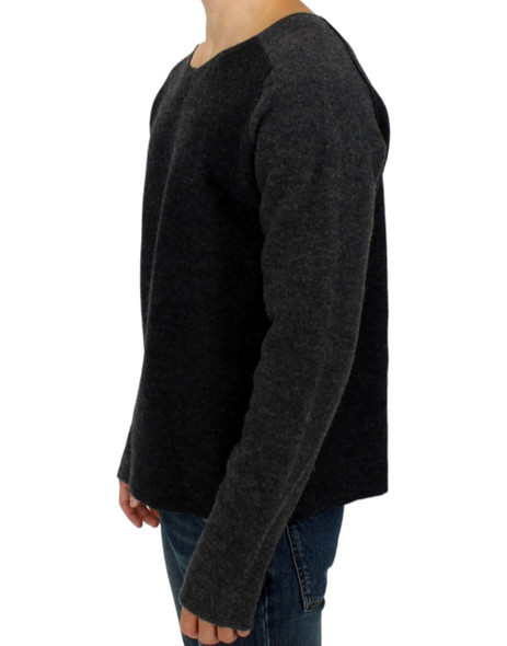 Costume National Gray wool crewneck sweater Costume National Gray wool crewneck sweater