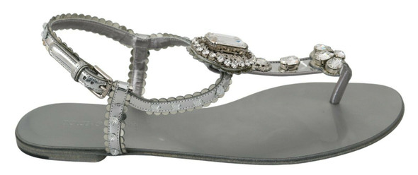 Silver Crystal Sandals Flip Flops Shoes Silver Crystal Sandals Flip Flops Shoes