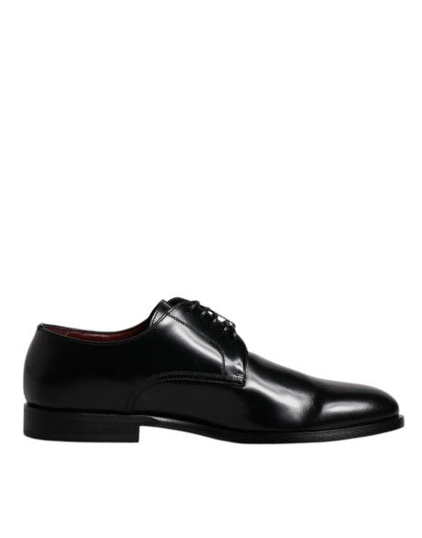 Black Calfskin Leather Derby Lace Up Formal Dress Shoes Black Calfskin Leather Derby Lace Up Formal Dress Shoes