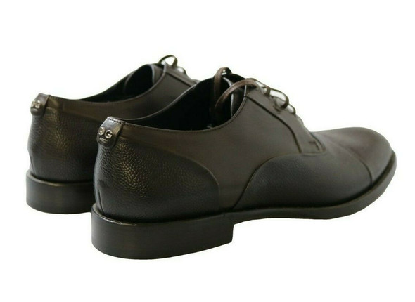 Dolce & Gabbana Brown Leather Laceups Dress Mens Shoes Dolce & Gabbana Brown Leather Laceups Dress Mens Shoes