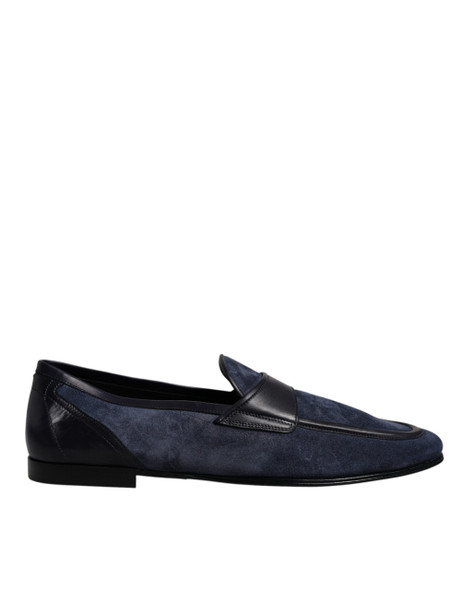 Blue Suede Leather Shoes Loafer Moccasin Shoes Blue Suede Leather Shoes Loafer Moccasin Shoes
