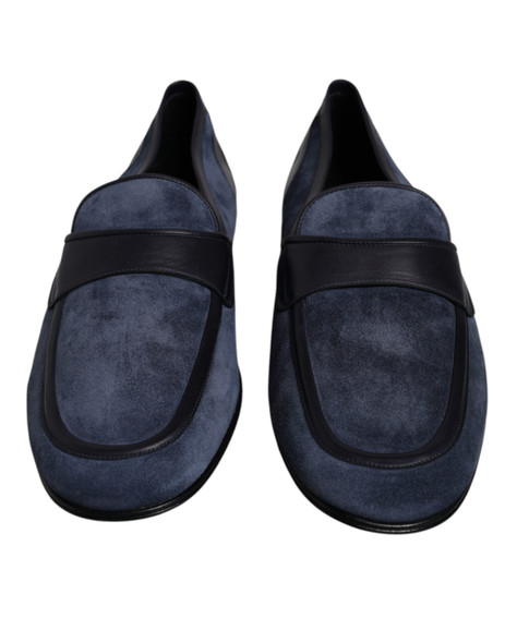 Blue Suede Leather Shoes Loafer Moccasin Shoes Blue Suede Leather Shoes Loafer Moccasin Shoes