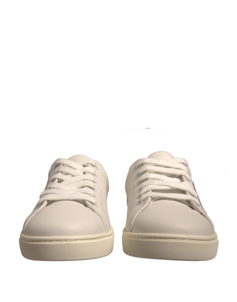 Dolce & Gabbana White Suede Leather Low Top Sneakers Shoes LA12384 Dolce & Gabbana White Suede Leather Low Top Sneakers Shoes LA12384
