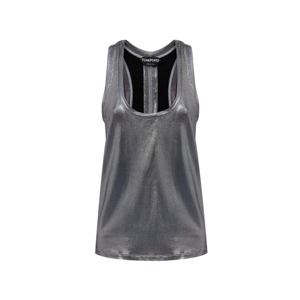 Tom Ford Gray Viscose Tank Top Tom Ford Gray Viscose Tank Top