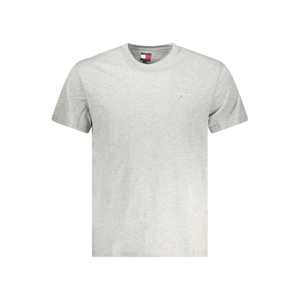 Tommy Hilfiger Gray Cotton Men T-Shirt Tommy Hilfiger Gray Cotton Men T-Shirt