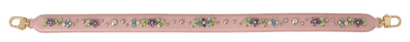 Dolce & Gabbana Pink Leather Crystal Stud Accessory Shoulder Strap Dolce & Gabbana Pink Leather Crystal Stud Accessory Shoulder Strap