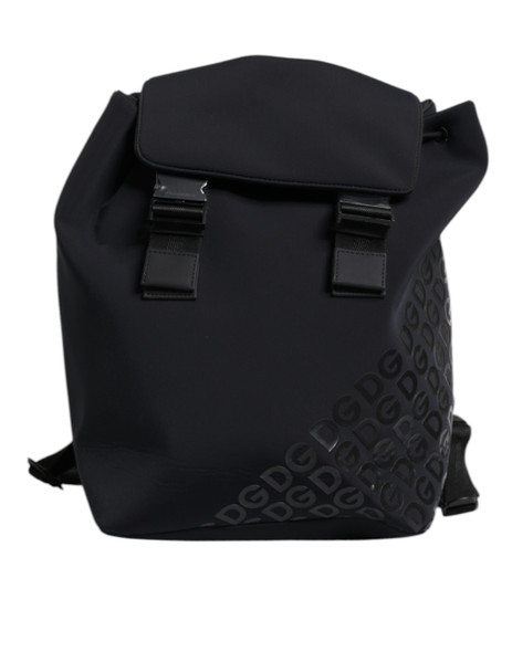 Black Neoprene Nylon DG Logo School Backpack Bag Black Neoprene Nylon DG Logo School Backpack Bag