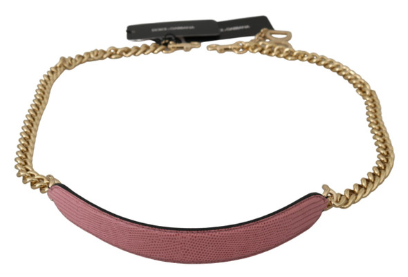 Pink Leather Gold Chain Accessory Shoulder Strap Pink Leather Gold Chain Accessory Shoulder Strap