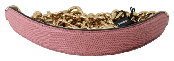 Pink Leather Gold Chain Accessory Shoulder Strap Pink Leather Gold Chain Accessory Shoulder Strap