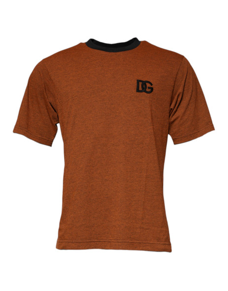 Brown DG Logo Polyester Crew Neck T-shirt TSH878562 Brown DG Logo Polyester Crew Neck T-shirt TSH878562